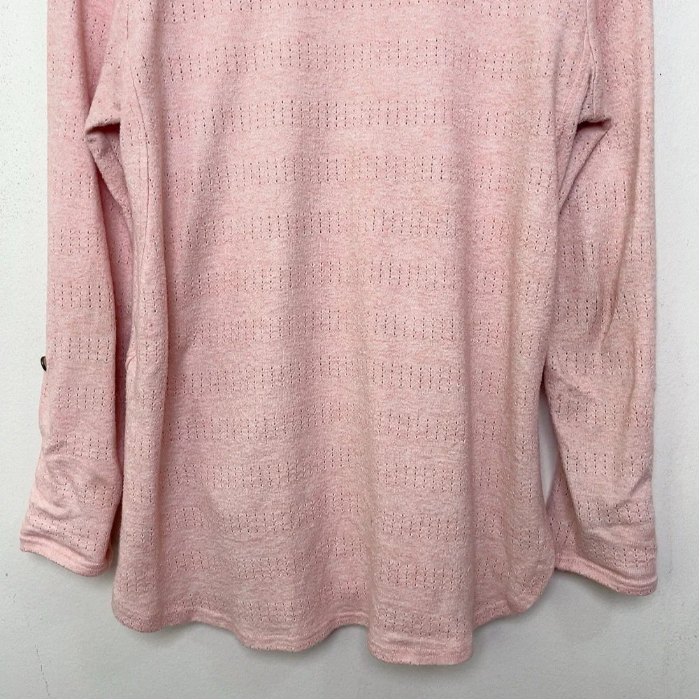 Anthropologie Akemi + Kin Womens Medium Pink Sylvie Pointelle Top